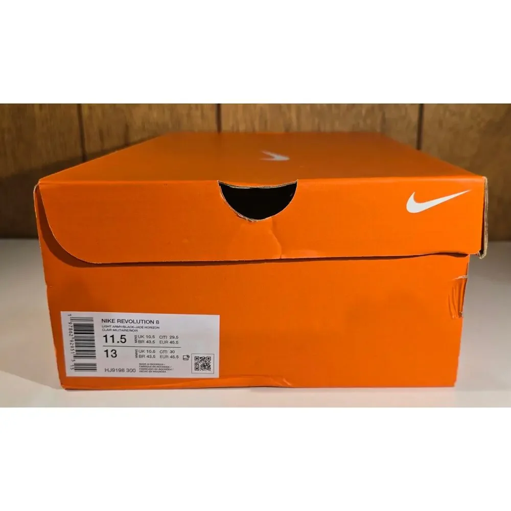 Nike Revolution 8 Running Shoes Men's 11.5 Light Army Black HJ9198-300 NEW